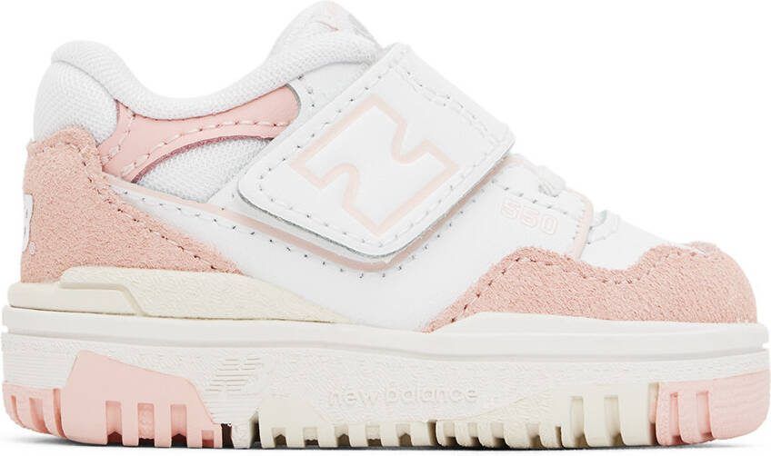 New Balance Baby Pink  White 550 Sneakers - Picture 4