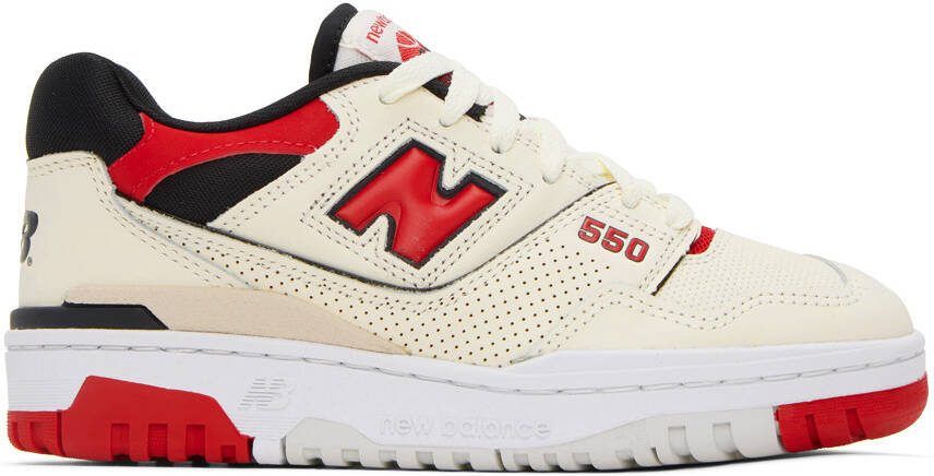 New Balance Off-White  Green 550 Sneakers - Picture 5