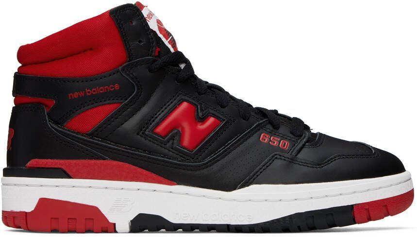 New Balance Black  Red 650R Sneakers - Picture 5