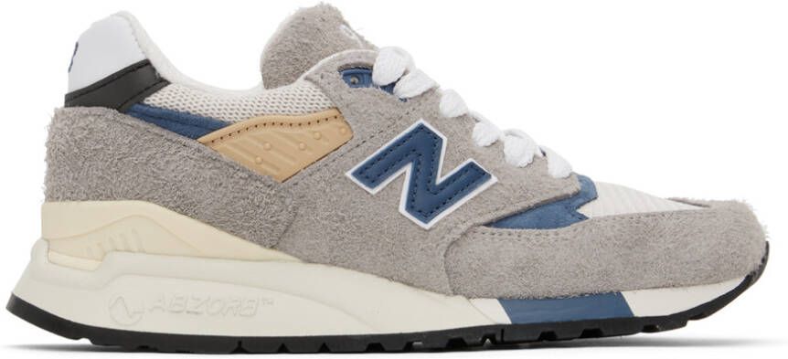 New Balance Gray  Blue Made In USA 998 Sneakers - Picture 4