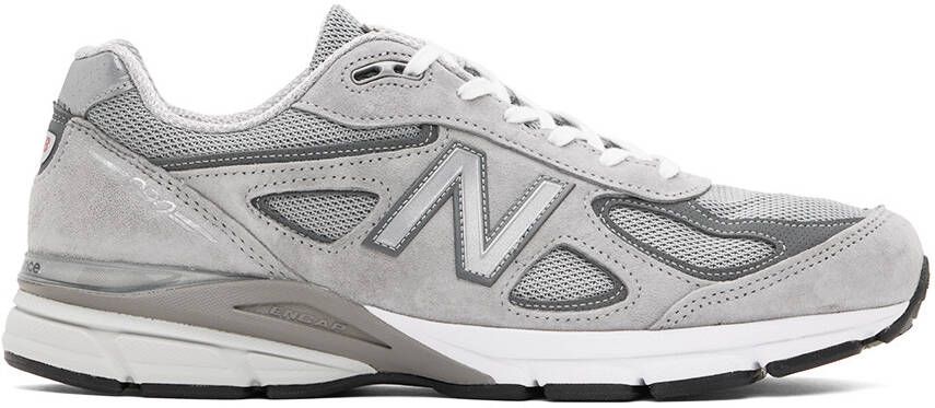 New Balance Gray Made in USA 990v4 Core Sneakers - Picture 4