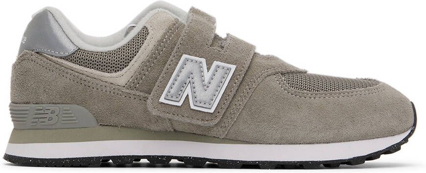 New Balance Kids Gray 574 Core Hook  Loop Little Kids Sneakers - Picture 5