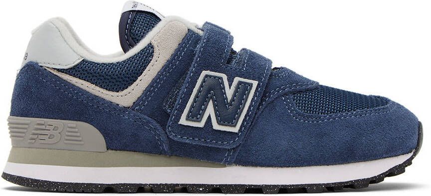 New Balance Kids Navy 574 Core Hook  Loop Little Kids Sneakers - Picture 4