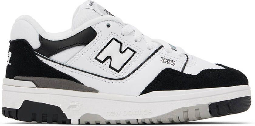 New Balance Kids White  Black 550 Sneakers - Picture 2