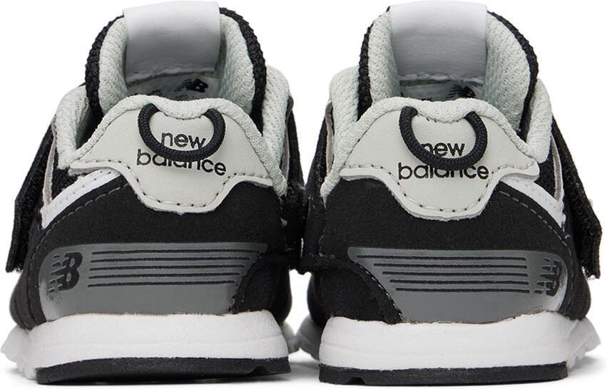 New Balance Baby Black 574 NEW-B Hook  Loop Sneakers - Picture 2