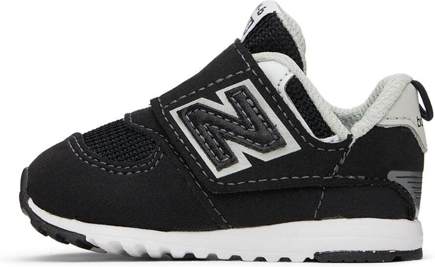 New Balance Baby Black 574 NEW-B Hook  Loop Sneakers