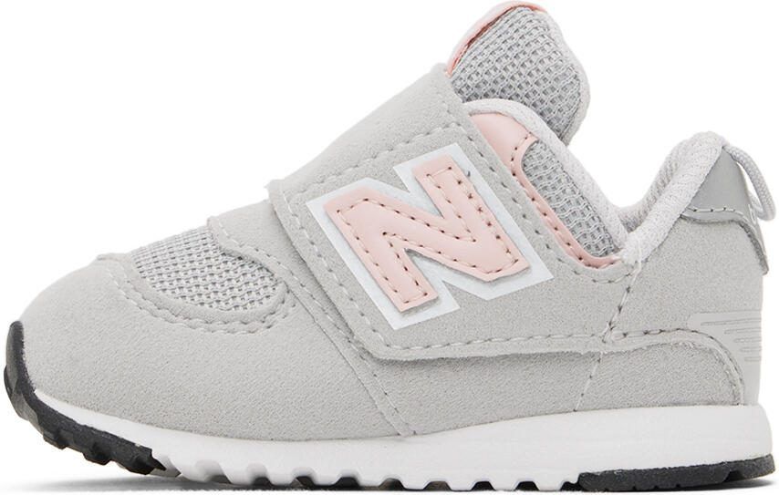 New Balance Baby Gray 574 NEW-B Hook  Loop Sneakers