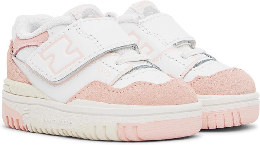 New Balance Baby Pink  White 550 Sneakers - Picture 3
