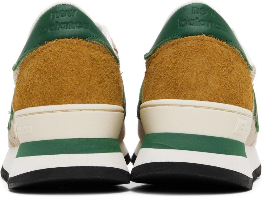 New Balance Beige  Green Made in USA 990 Sneakers