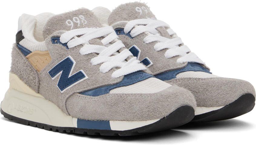 New Balance Gray  Blue Made In USA 998 Sneakers - Picture 2