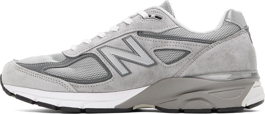 New Balance Gray Made in USA 990v4 Core Sneakers - Picture 3