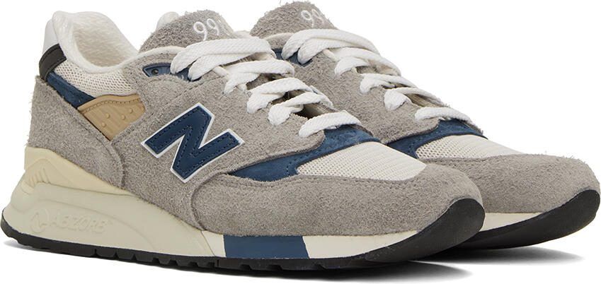 New Balance Gray  Blue Made In USA 998 Sneakers - Picture 5