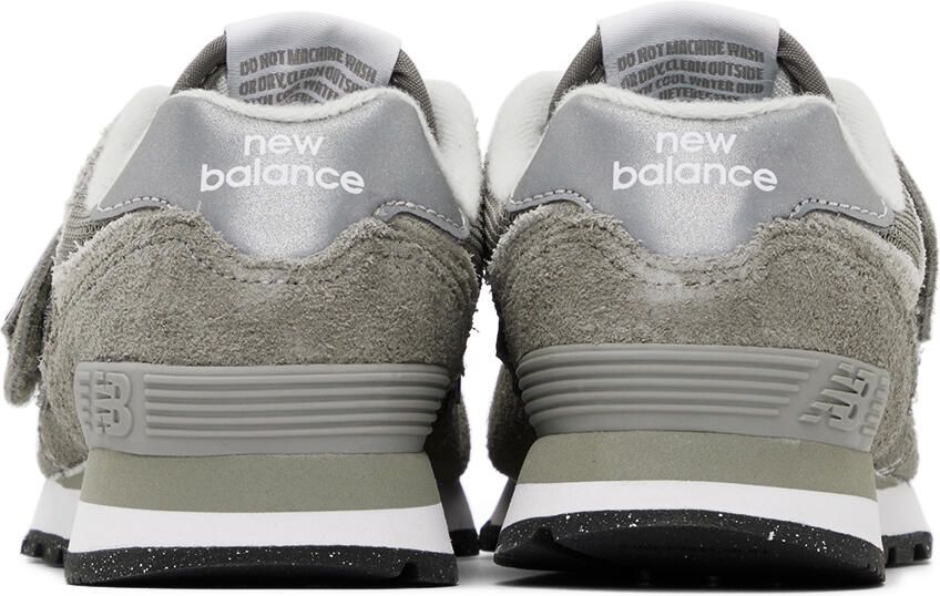 New Balance Kids Gray 574 Core Hook  Loop Little Kids Sneakers