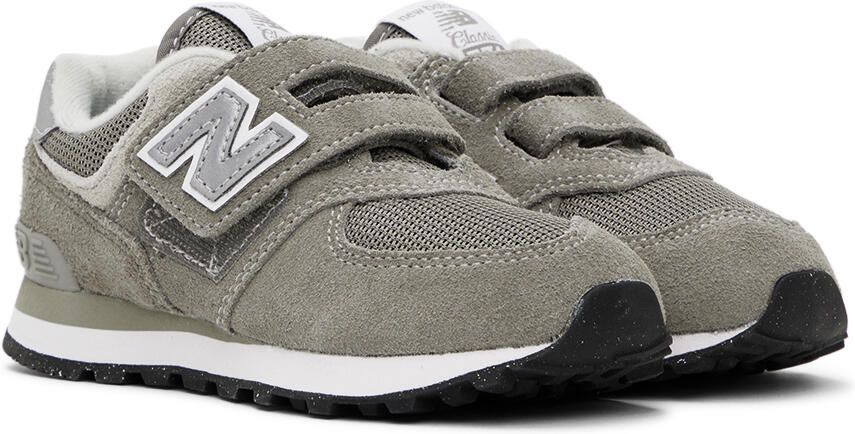 New Balance Kids Gray 574 Core Hook  Loop Little Kids Sneakers - Picture 2