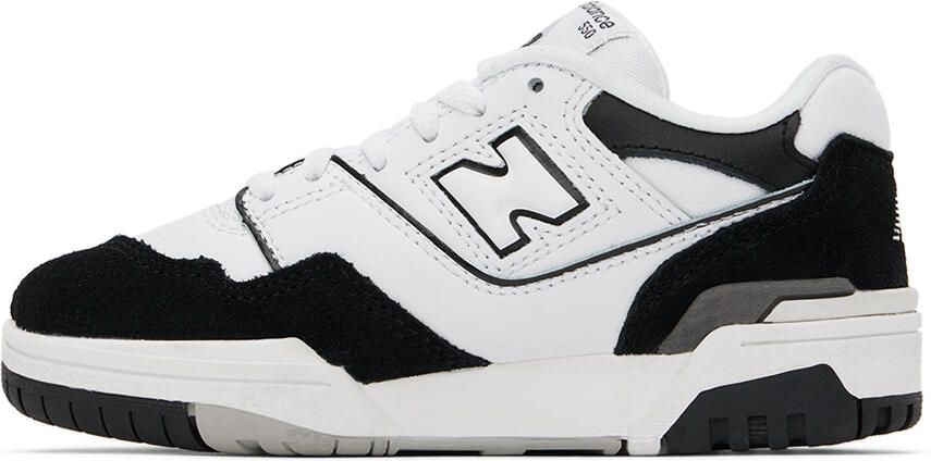 New Balance Kids White  Black 550 Sneakers - Picture 3