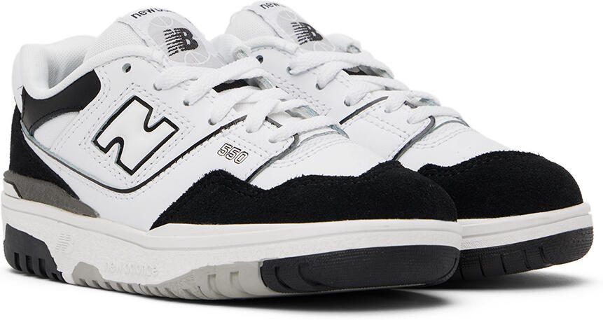 New Balance Kids White  Black 550 Sneakers