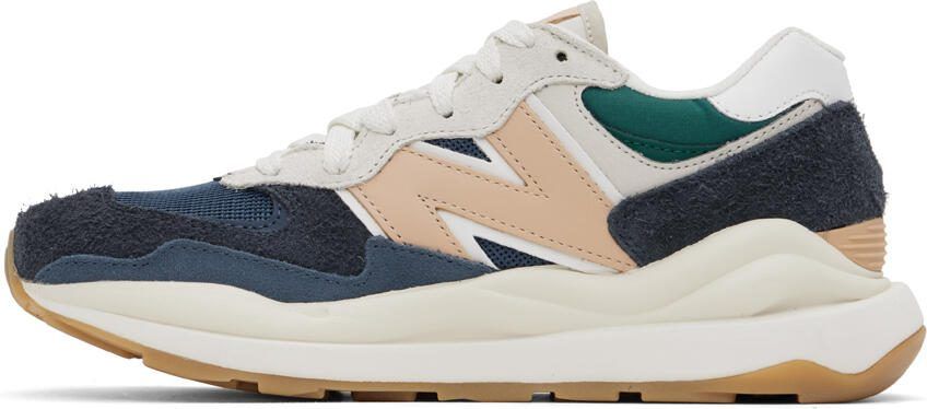 New Balance Navy  Beige 5740 Sneakers - Picture 3