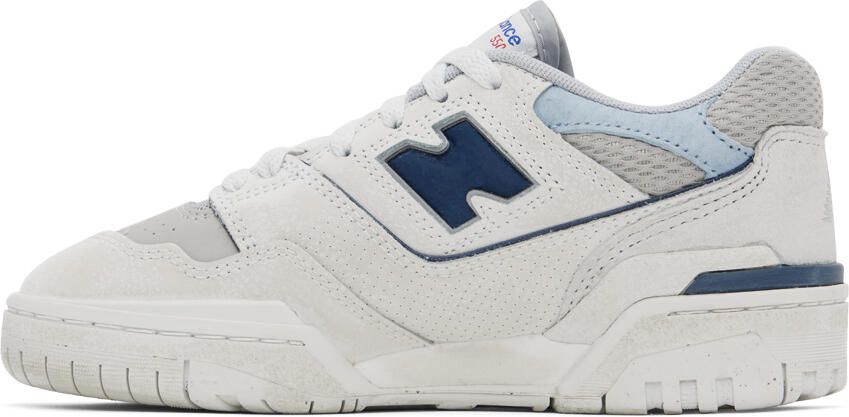 New Balance Off-White  Gray 550 Sneakers - Picture 3