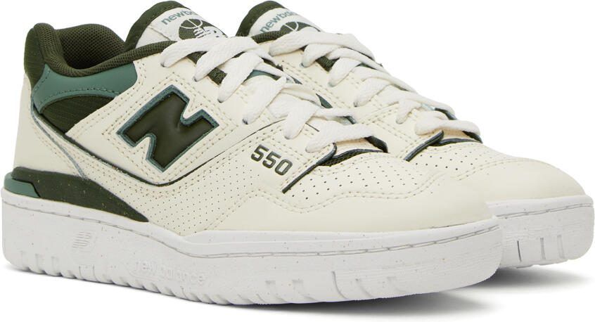New Balance Off-White  Green 550 Sneakers - Picture 2
