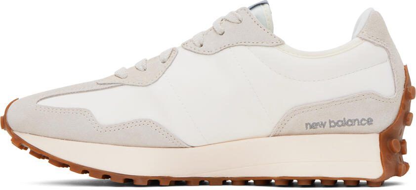 New Balance White  Beige 327 Sneakers - Picture 3