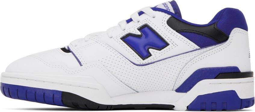 New Balance White  Blue 550 Sneakers - Picture 5