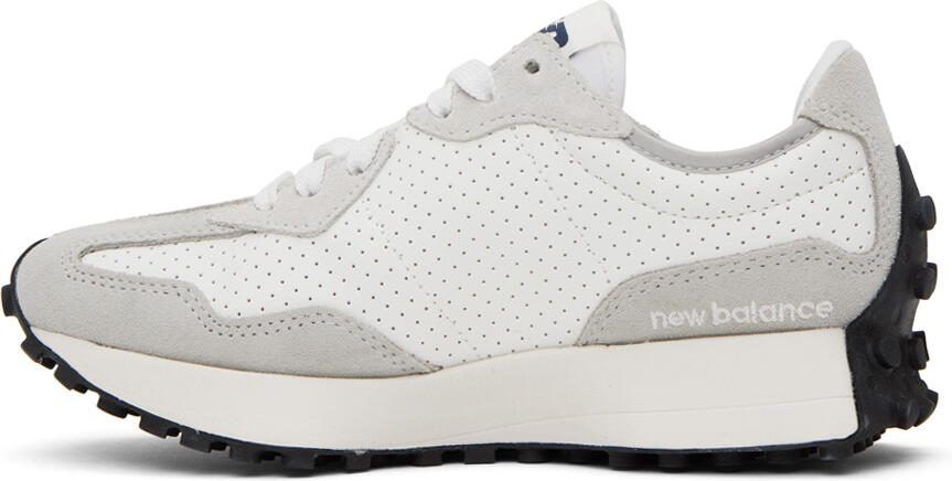 New Balance White  Gray 327 Sneakers - Picture 3