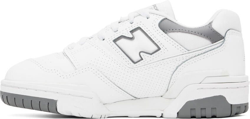 New Balance White  Gray 550 Sneakers - Picture 3