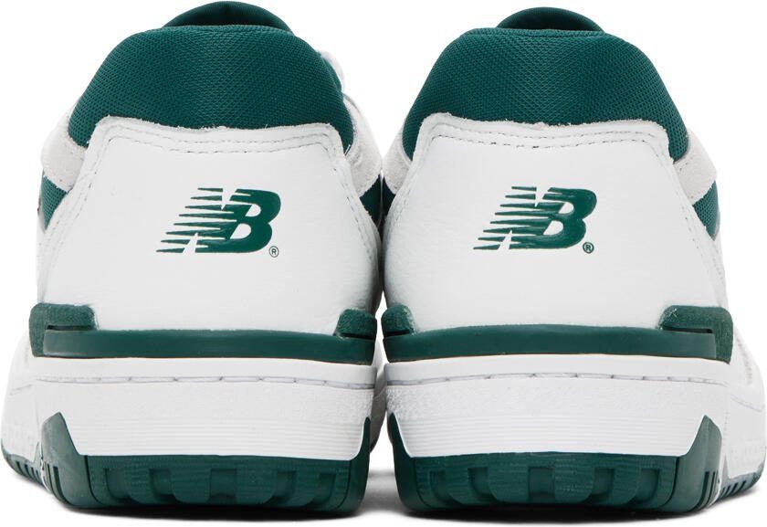 New Balance White  Green 550 Sneakers