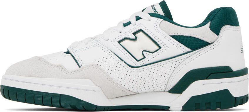 New Balance White  Green 550 Sneakers - Picture 3
