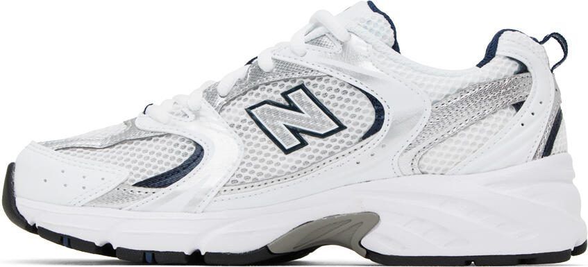New Balance White  Silver 530 Sneakers - Picture 3