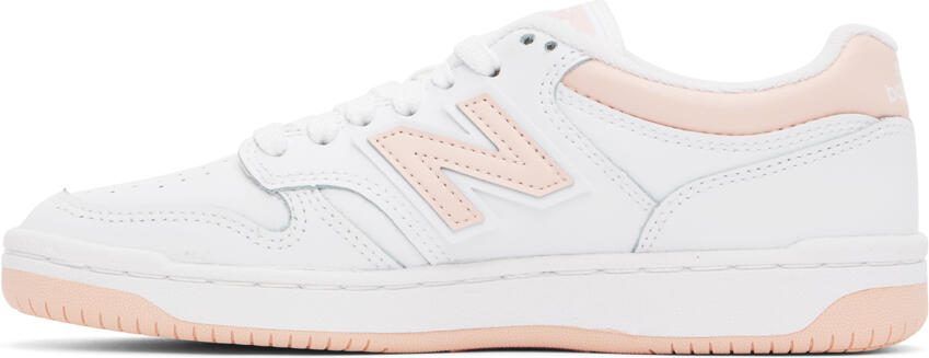 New Balance White  Pink 480 Sneakers - Picture 3