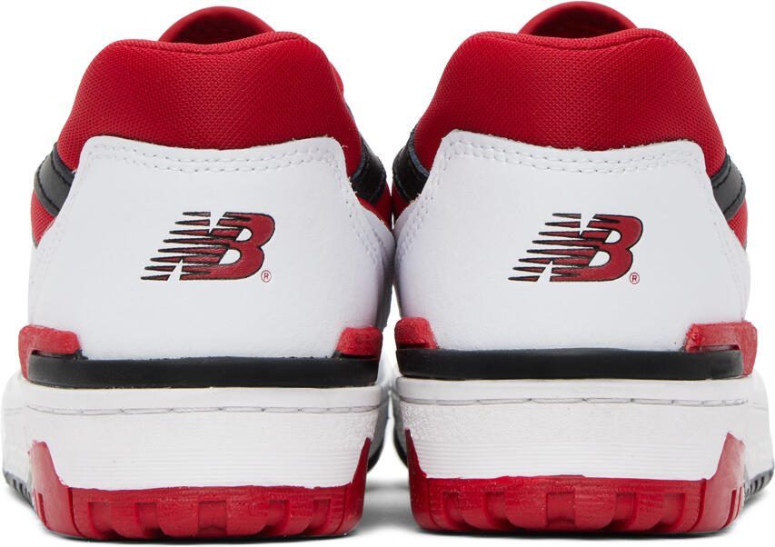 New Balance White  Red 550 Sneakers