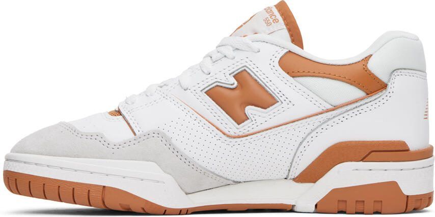 New Balance White  Tan 550 Sneakers - Picture 7