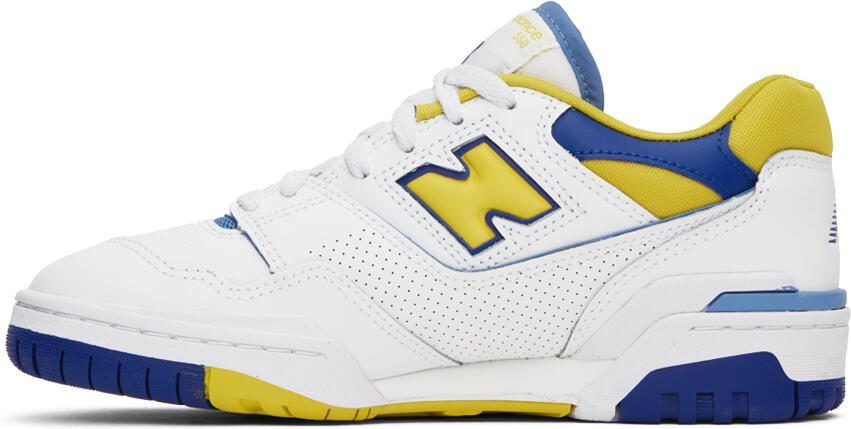 New Balance White  Yellow 550 Sneakers - Picture 3