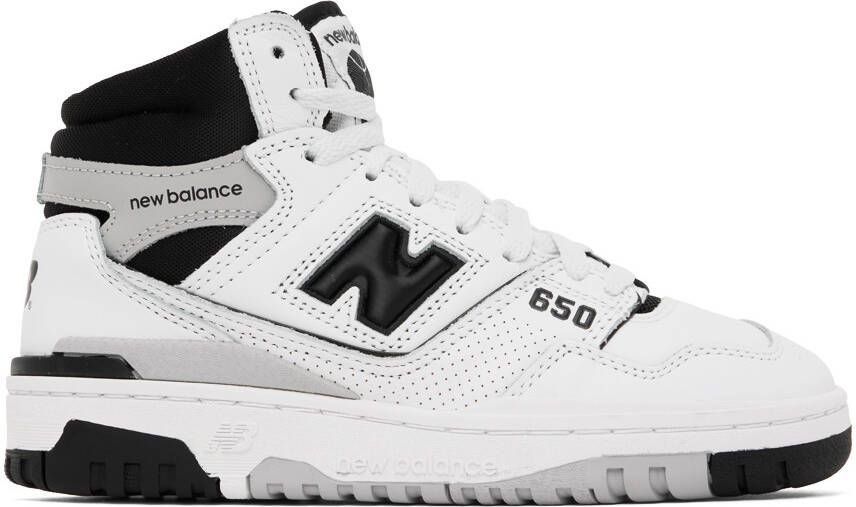 New Balance White  Black 650 Sneakers - Picture 8