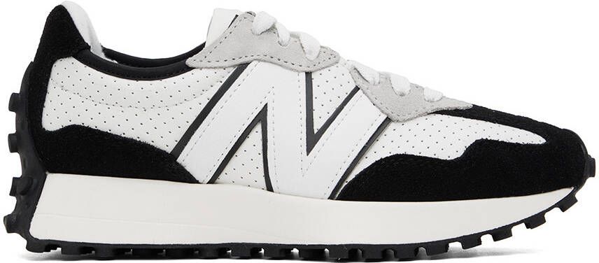 New Balance White  Black 327 Sneakers - Picture 5