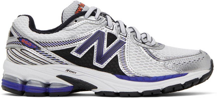 New Balance White  Blue 860V2 Sneakers - Picture 6