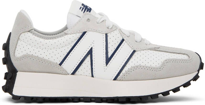 New Balance White  Gray 327 Sneakers - Picture 2
