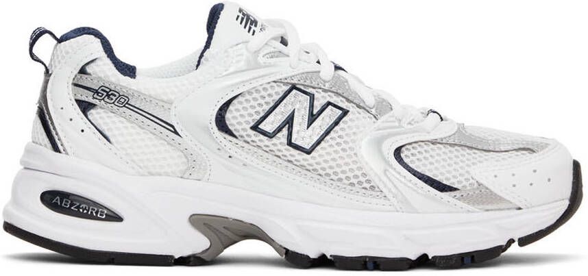 New Balance White  Silver 530 Sneakers - Picture 5