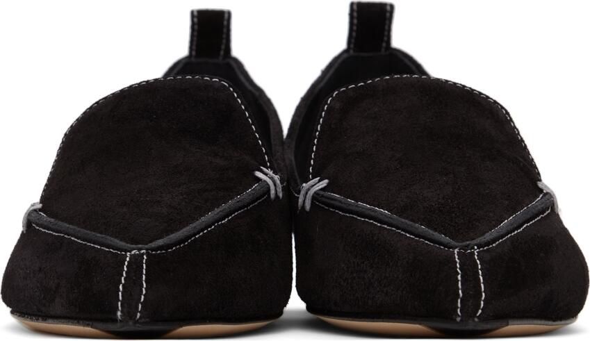 Nicholas Kirkwood Black  White Suede Beya Loafers - Picture 3