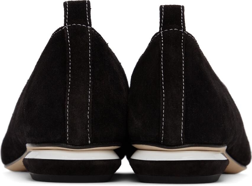 Nicholas Kirkwood Black  White Suede Beya Loafers