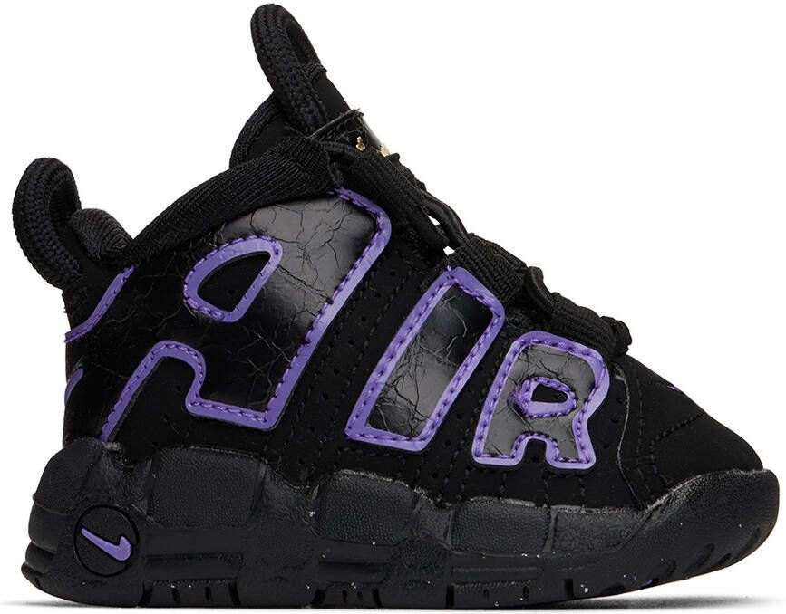 Nike Baby Black Air More Tempo Sneakers - Picture 4