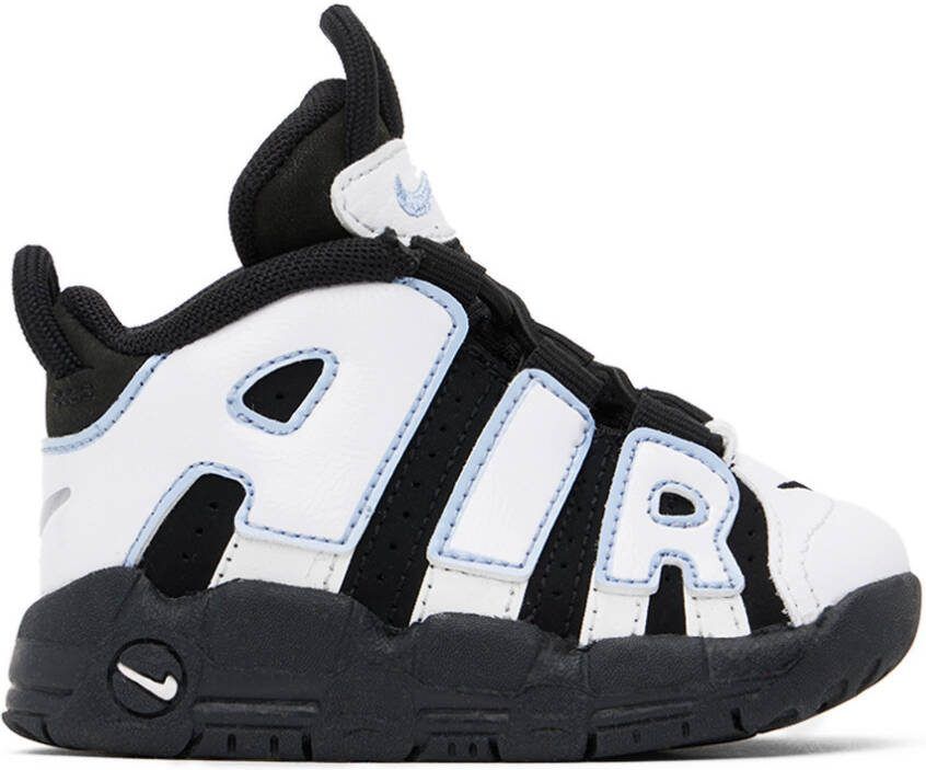 Nike Baby Black  White Air More Uptempo Sneakers - Picture 4