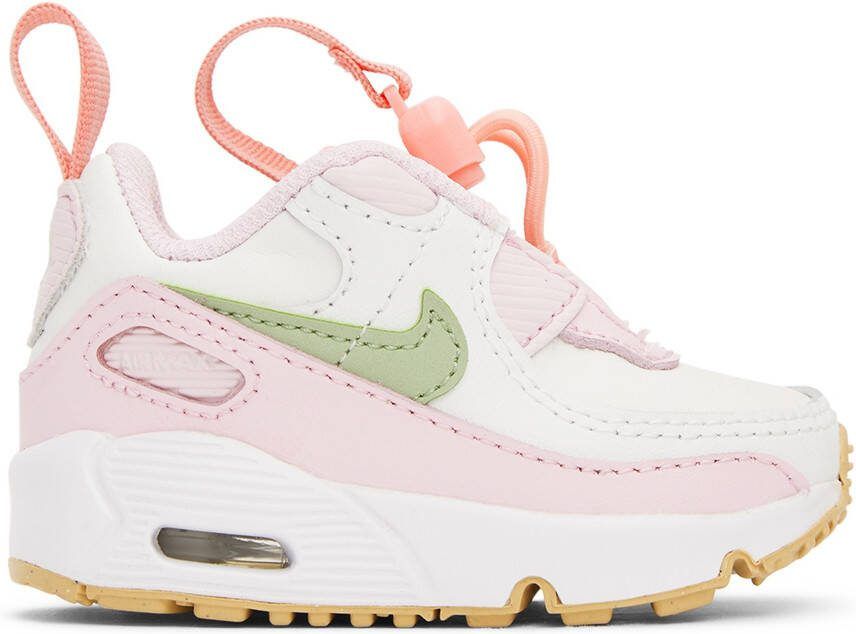 Nike Baby Pink  White Air Max 90 Toggle Sneakers - Picture 2