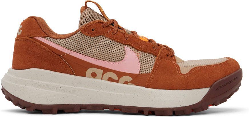 Nike Beige  Orange ACG Lowcate Sneakers - Picture 3