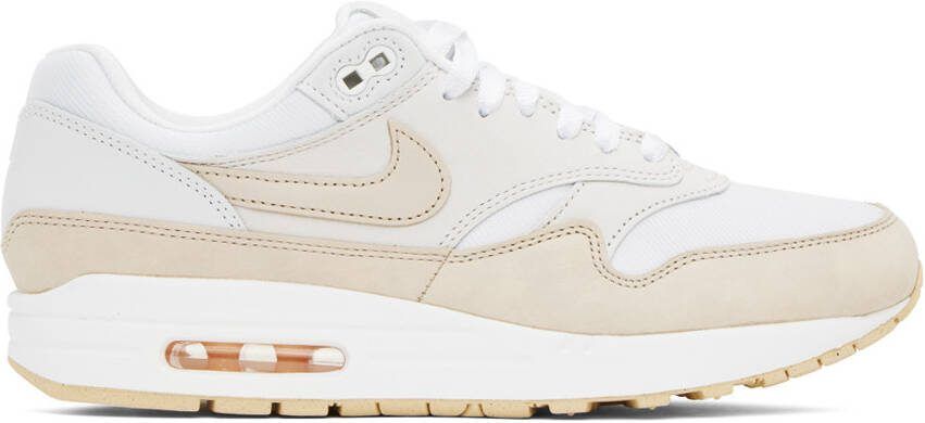 Nike Beige  White Air Max 1 Sneakers