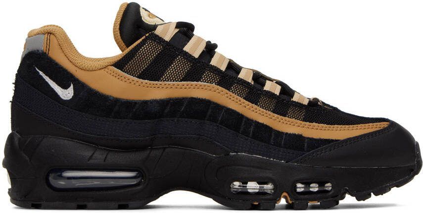 Nike Black  Gold Air Max 95 Sneakers - Picture 5