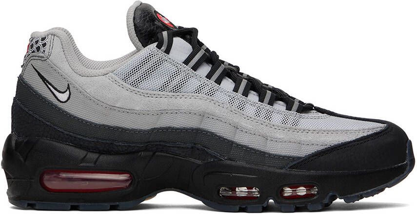 Nike Black  Gray Air Max 95 Premium Sneakers - Picture 5
