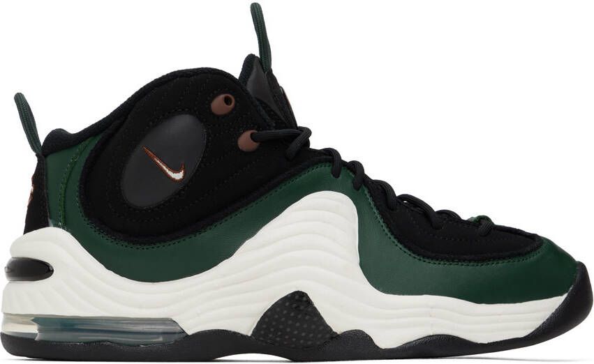 Nike Black  Green Air Penny II Sneakers - Picture 5