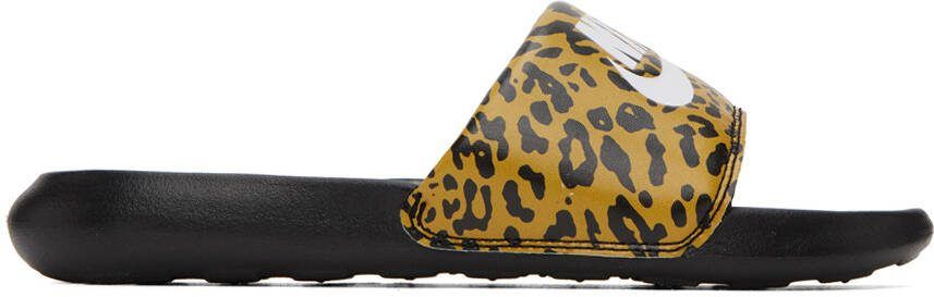 Nike Black  Tan Victori One Slides - Picture 5